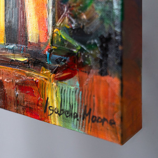 Seitenansicht Acrylbild mit strukturierter Landschaftskante