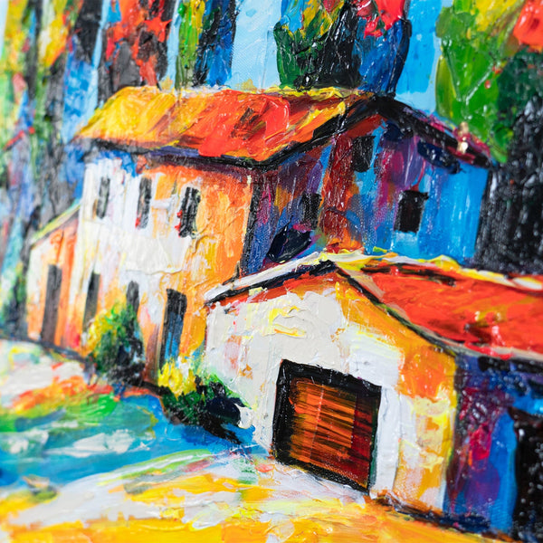 haus nahaufnahme acryl, landschaft gemälde gebäude