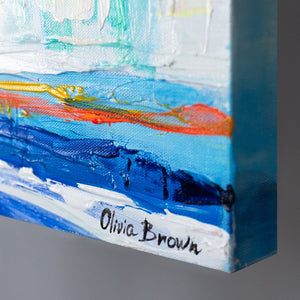 Seitenansicht Leinwand – Acrylbild in kräftigen Farben