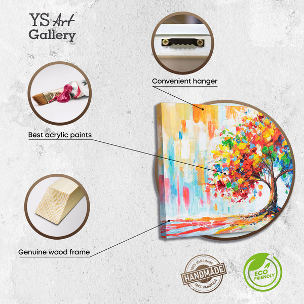 Acrylbilder mit Holzrahmen – Leinwand modern mit Baum-Motiv