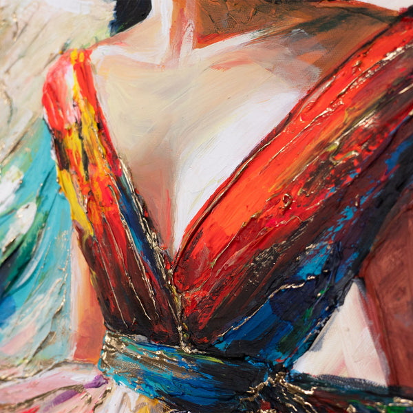 oberkörper detail, struktur kleid acryl