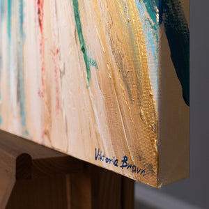 seitenansicht leinwand, bild signatur