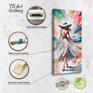 handgemalte wandkunst info, acrylbild details material