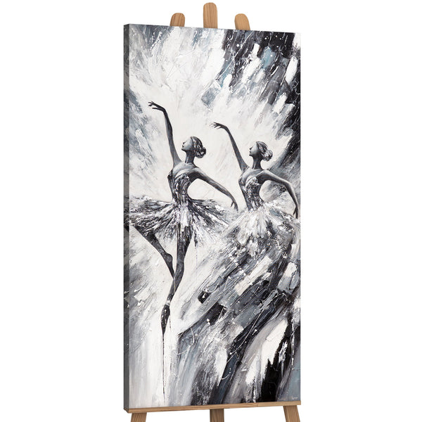 Leinwandbild auf Staffelei mit Ballerina‑Tanz