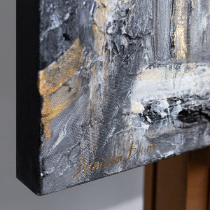 Detail Leinwandfalz Acrylbild Cityscape Architektur