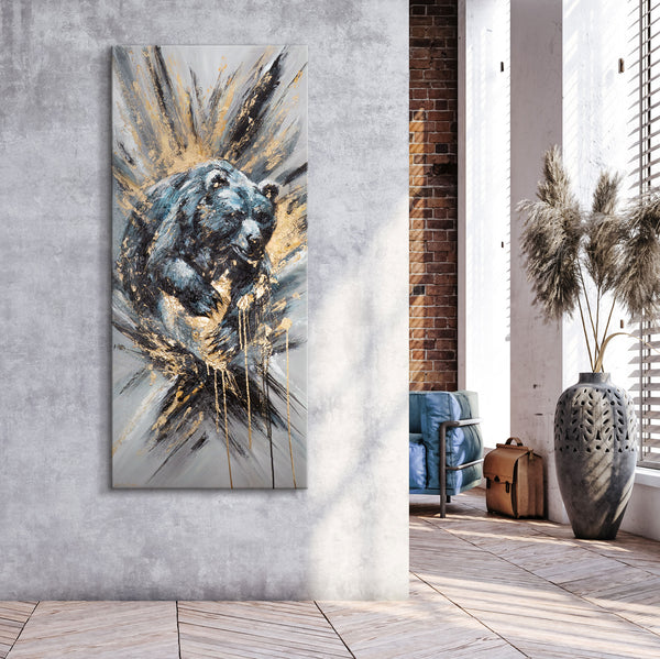 Moderne Wanddeko mit Acrylbild Tiermotiv im Raum