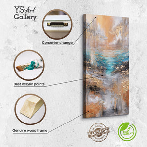 Strukturiertes Leinwandbild mit Holzrahmen – moderne Deko