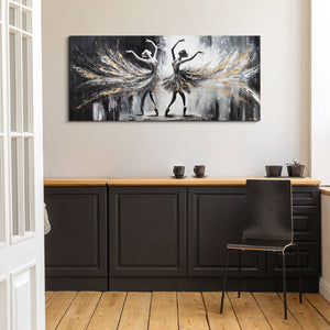 Acrylbild Ballerinatanz im Wohnzimmer – moderne Wanddeko Leinwand