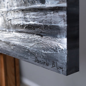 Seitenansicht Gemälde – strukturierte Acrylmalerei Stadt