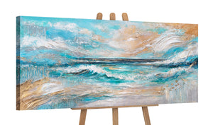Acrylbild Meer modern auf Staffelei – handgemalt Leinwand