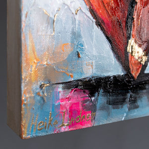 Struktur Acrylfarbe modern – Detail handgemalte Wandkunst