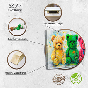 Informationen zum Leinwandbild – Struktur, Holzrahmen, Acryl