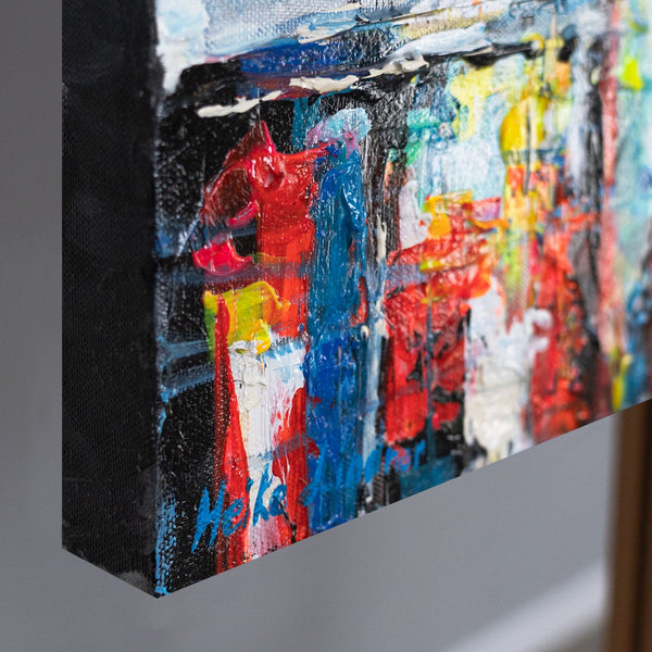 Seitliche Ansicht Leinwandbild – strukturierte moderne Malerei