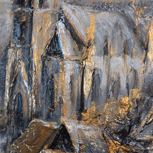 Bilder auf Leinwand mit Kathedrale in Acryl Malerei