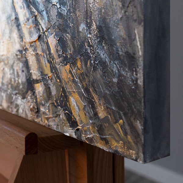 Seitenansicht Acrylbilder auf Leinwand mit Struktur