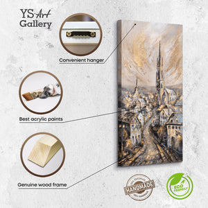 Acrylbild auf Leinwand mit Rahmen Info