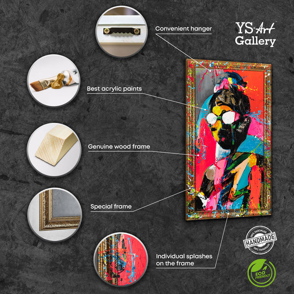 Arte mural moderno para salas de estar: cuadros enmarcados con un toque de contraste.