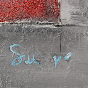 Signatur und Leinwandkante