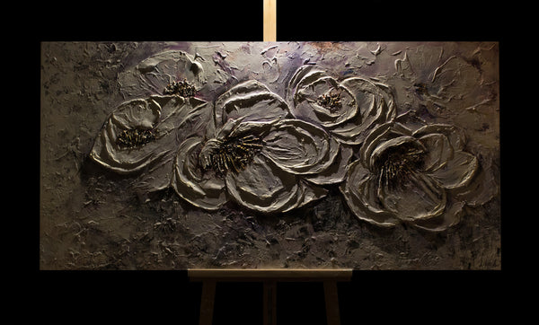 Pintura Acrílica de Flores Abstractas "Flores Favoritas"