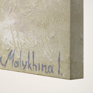 Pintura Acrílica Abstracta "Amanecer en el Mar"