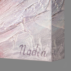 Cuadro floral "Peonía dorada" – Pintura sobre lienzo para una decoración mural excepcional