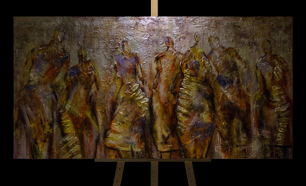 Pintura Acrílica Moderna Abstracta "Carnaval"