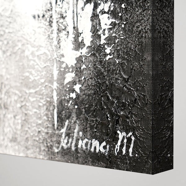 Pintura abstracta acrílica "Coraje" – Arte mural moderno