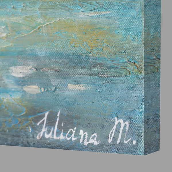 Pintura de Paisaje Hecha a Mano "Refresco Veraniego" 120x80cm