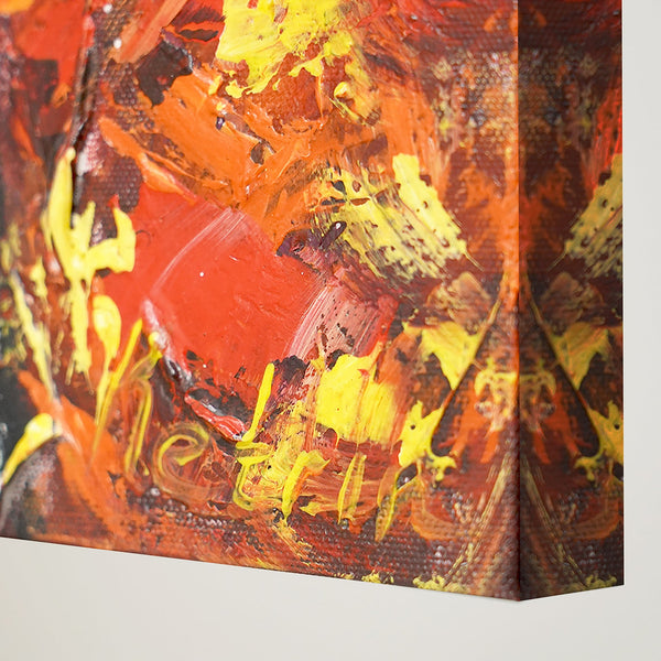 Pintura Acrílica Moderna Pintada a Mano "Guacamayo al Sol"