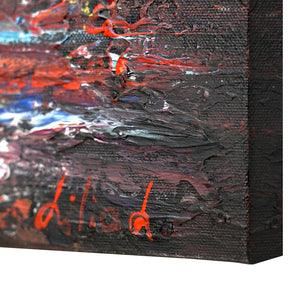 Pintura Acrílica Moderna Paisaje "Puerto Otoñal"