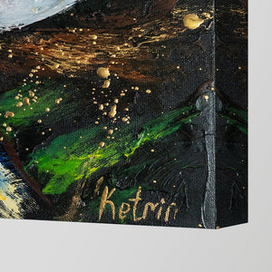 Cuadro con texturas de flores "Peonías"