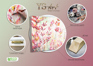 Pintura Acrílica de Flores Moderna "Julio" 140x70 cm