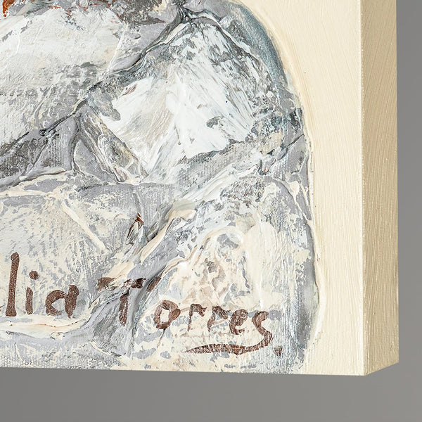 Pintura Abstracta Hecha a Mano con Acrílico sobre Lienzo "Sinfonía"