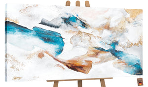 Pintura Abstracta Moderna Acrílica "Esmeralda"