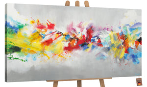 Pinturas Acrílicas en Lienzo: Obras de Arte Abstracto Moderno "Vida Colorida"