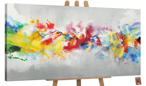 Pinturas Acrílicas en Lienzo: Obras de Arte Abstracto Moderno "Vida Colorida"