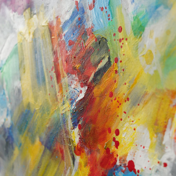 Pinturas Acrílicas en Lienzo: Obras de Arte Abstracto Moderno "Vida Colorida"