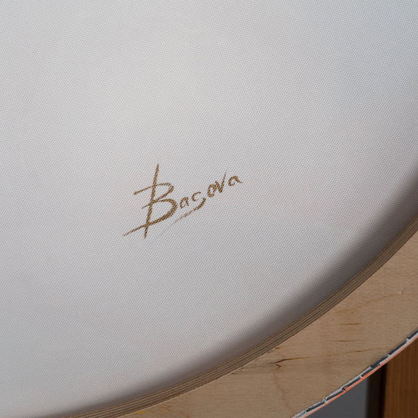 rückseite signiertes acrylbild rund, katzenbild kinderzimmer, leinwand holzrahmen handgemalt