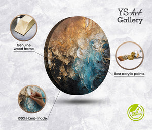 bilddetails rund, strukturierte leinwand info