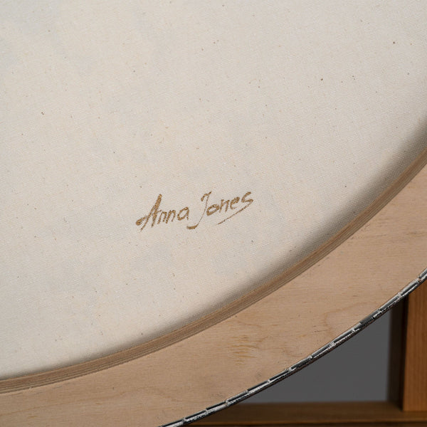 signatur acrylbild, runde leinwand kunst