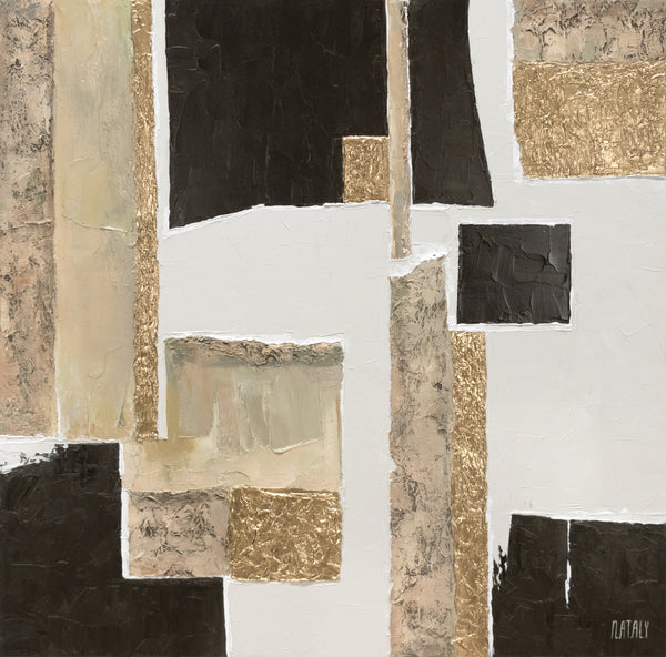 Pintura Acrílica Pintada a Mano “Carácter” 100x100 cm – Cuadro Moderno para el Salón