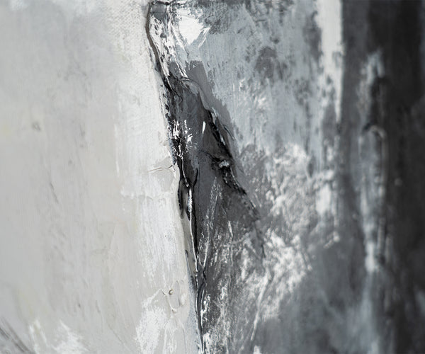 Abstrakte Acrylstruktur Schwarz Weiß Texturmalerei Detail