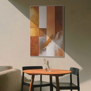 Abstrakte Wandkunst braun gold moderne Leinwand