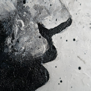 Abstraktes Gesicht Acrylkunst Modern