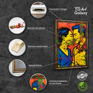 Abstraktes Pop Art Bild Mit Paarmotiv