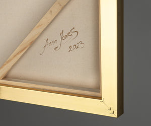 Acryl Wandkunst Abstrakt Gold Orange Struktur Relief