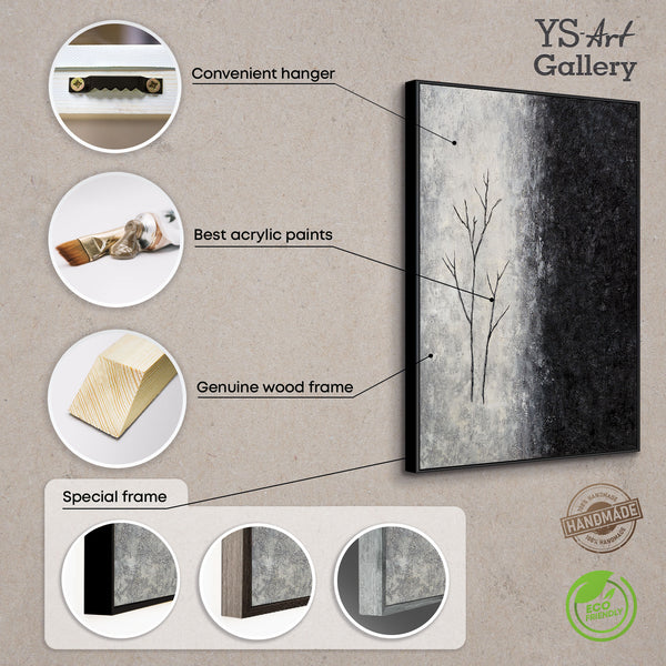 Sicher verpacktes Acrylbild „Atem des Winters“ mit Zubehör