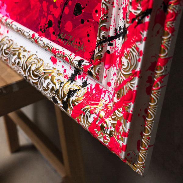 Acrylkunst Pop Art Struktur Handgemalt