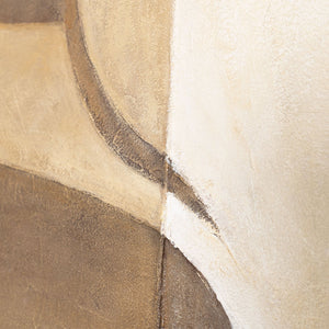 Acrylmalerei Reliefdetail geschwungene Form