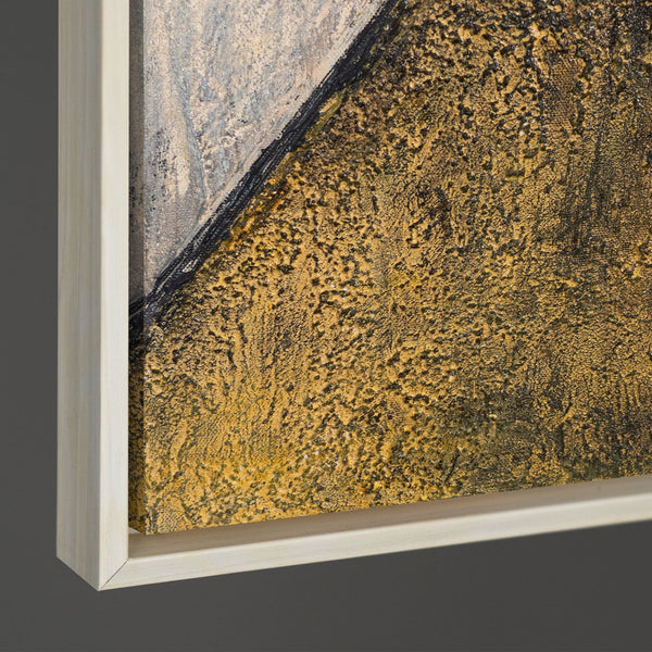 Kantenansicht Leinwand gold schwarze Fläche